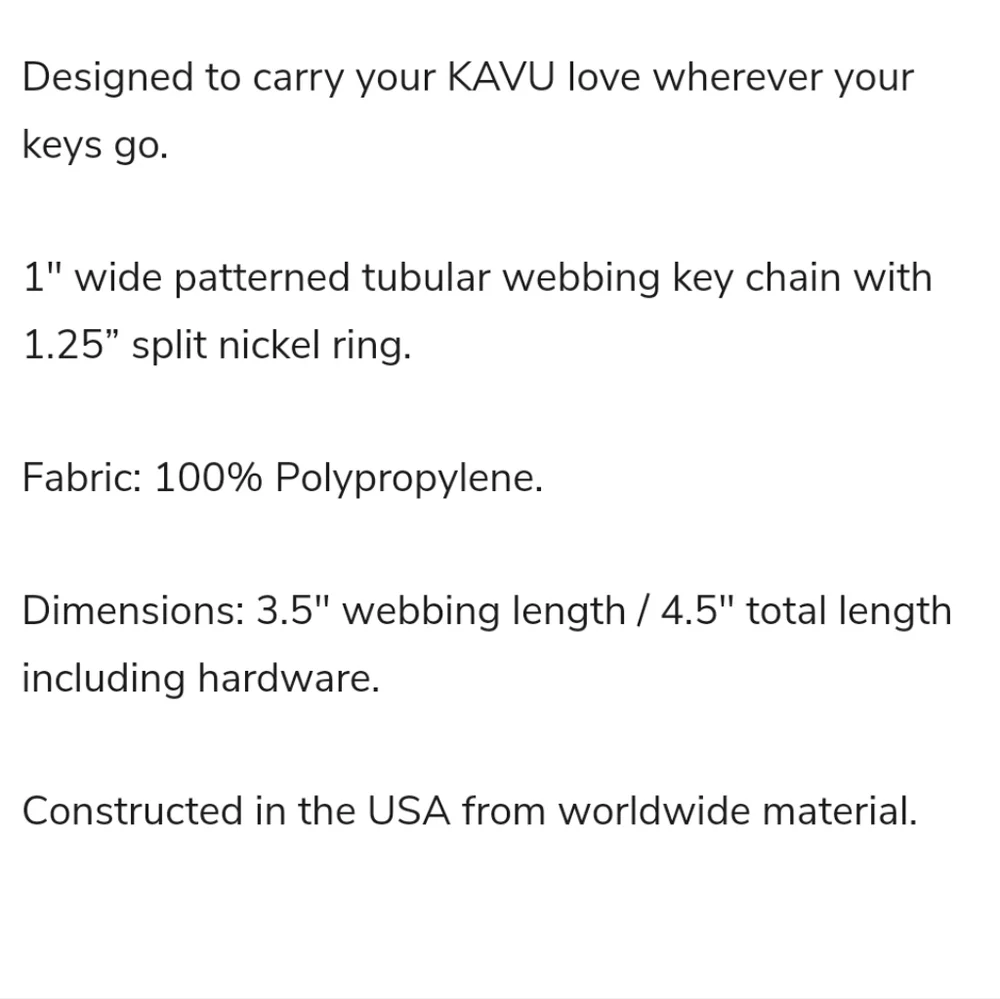 NWOT Kavu Key Ring, 2 pc